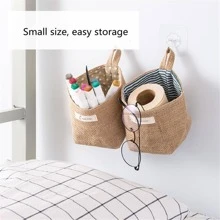 1pc Desktop Storage Basket, Hanging Storage Bag For Home - Multicolor - View 5
