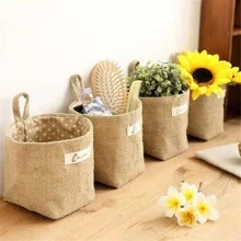 1pc Desktop Storage Basket, Hanging Storage Bag For Home - Multicolor - View 3