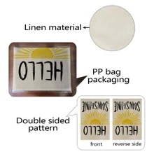 1入組向日葵和字母圖形花園旗幟，現代織物雙面戶外假日花園旗幟