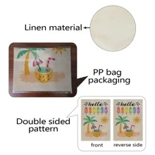 1pc Coconut Tree & Sun Pattern Garden Flag, Modern Fabric Yard Flag For Decoration - Multicolor - View 7