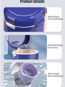 1入組隱形牙套收納盒，白色塑料便攜式戶外隱形牙套盒 - 白色 - 查看 3