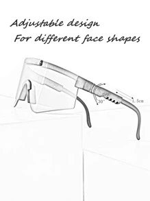 Kính thời trang nam TR Flat Top Shield cho ngoài trời, phụ kiện đi biển, du lịch, ngoài trời, kỳ nghỉ hè - Nhiều màu - Xem 3