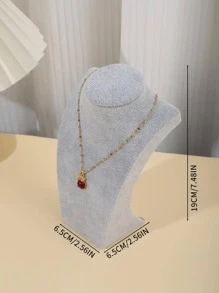 1入組素色首飾類收納簡約風項鍊展示架