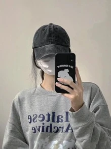 1pc Solid Baseball Cap For Daily Life Casual