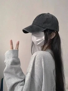 1pc Solid Baseball Cap For Daily Life Casual