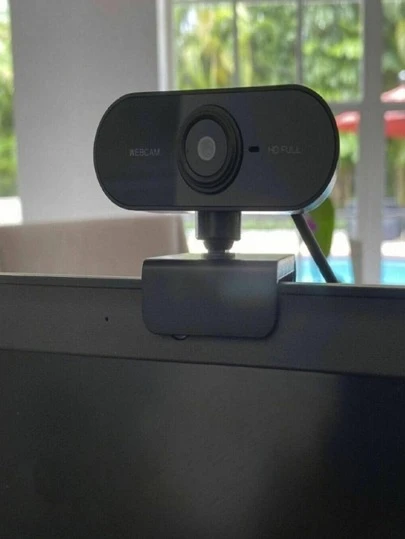 Webcam Full HD 1080p com microfone, Webcams USB para computador portátil para PC, para chamadas de vídeo, gravação, conferência e jogos (Preto, OneSize)