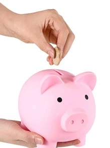 1pc Plastic Money Box, Cute Pig Design Coin Saving Box For Home - Pink - View 3
