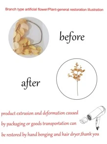 1 Nhân Tạo Lá Vật Có Hoa Acrylic Giả Bạch Đàn Trang Trí Nhà Cửa - màu xanh lá - Xem 5