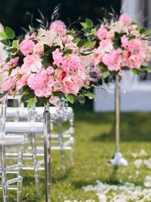 40cm Artificial Flower Ball Decoration Wedding Party Decoration Stage Background Wall Layout Road Scene Flower Decoration For Wedding Decoration, Valentine'S Day Decor, Birthday Decor, Anniversary Decor, Holiday Decor, Graduation Decoration, Party Decor Supplies