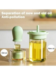 1 Bàn Chải Dầu 180 ML, Bàn Chải Dầu Thủy Tinh Trong Suốt Đơn Giản Để Làm Bánh, Nhà Bếp - Màu xanh Ô liu - Xem 2