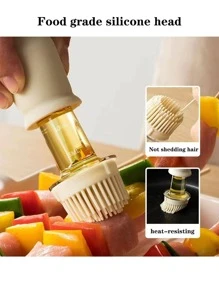 1 Bàn Chải Dầu 180 ML, Bàn Chải Dầu Thủy Tinh Trong Suốt Đơn Giản Để Làm Bánh, Nhà Bếp - Màu xanh Ô liu - Xem 5