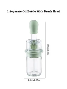 1 Bàn Chải Dầu 180 ML, Bàn Chải Dầu Thủy Tinh Trong Suốt Đơn Giản Để Làm Bánh, Nhà Bếp - Màu xanh Ô liu - Xem 8
