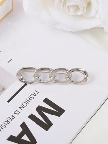 鏈條設計腰部調節扣 - 銀色 - 查看 3