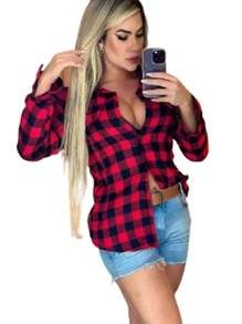 Women Blouses - Đỏ - Xem 7