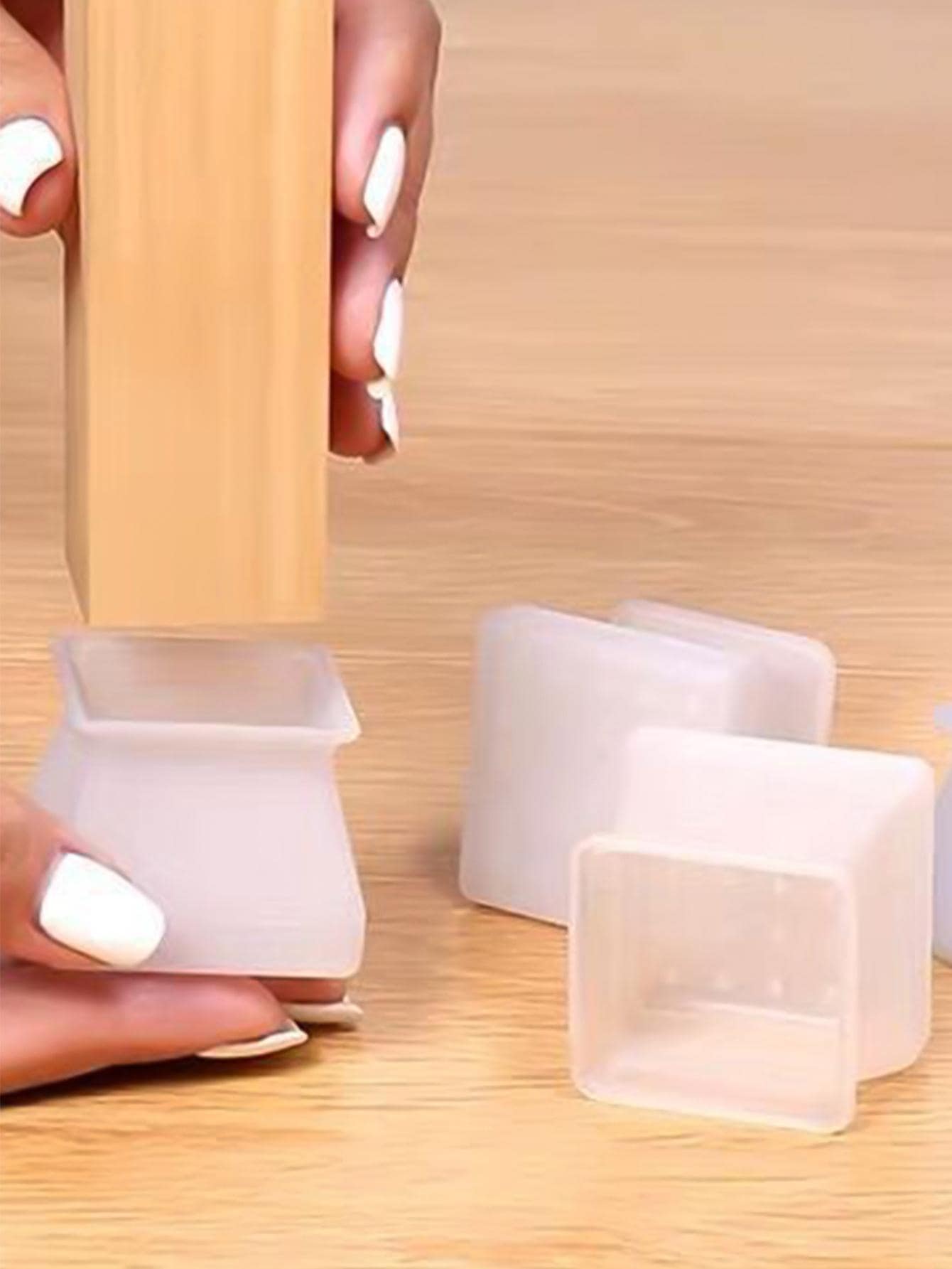 4pcs Square Chair Leg Floor Protector Stable and Long-term Use Pads for Home Desks Bookcases