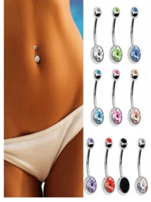 Belly Ring - Bạc - Xem 2
