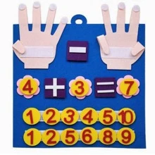 1入組數字設計教學現代手掌和數字設計教學玩具適用於兒童 - 藍色 - 查看 1