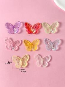 50 pièces Pendentif DIY En Plastique Papillon