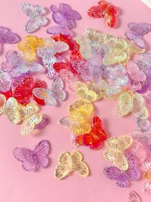 50 pièces Pendentif DIY En Plastique Papillon