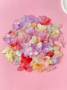 50 pièces Pendentif DIY En Plastique Papillon