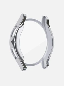 1pc Men Women Silver Fashionable Soft TPU Anti-Scratch 2 In 1 Plating Watch Case & Screen Protector 40Mm/44Mm, Compatible With Samsung Galaxy Watch 5 - Silver - View 3