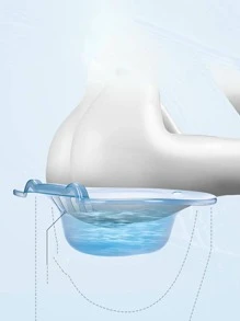 1 件套纯色坐浴盆，简约纯色浴室盆，浴室装饰夏季 - 無色 - 查看 6