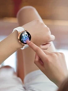 1 PC Nữ Màu Vàng Hồng TPU Mềm Thời Trang Chống Trầy Xước 2 Trong 1 Vỏ Đồng Hồ Mạ & Bảo Vệ Màn Hình 40Mm/44Mm, Tương Thích Với Samsung Galaxy Watch 5 - Hoa hồng vàng - Xem 9