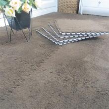 12 piezas/set Alfombra de dormitorio 12 X 12 pulgadas EVA moderno gris de peluche para sala de estar - Gris - Ver 2