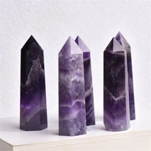 1入組天然水晶裝飾用品現代幾何形狀裝飾物品裝飾用品 - 紫色 - 查看 2