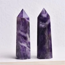 1入組天然水晶裝飾用品現代幾何形狀裝飾物品裝飾用品 - 紫色 - 查看 3