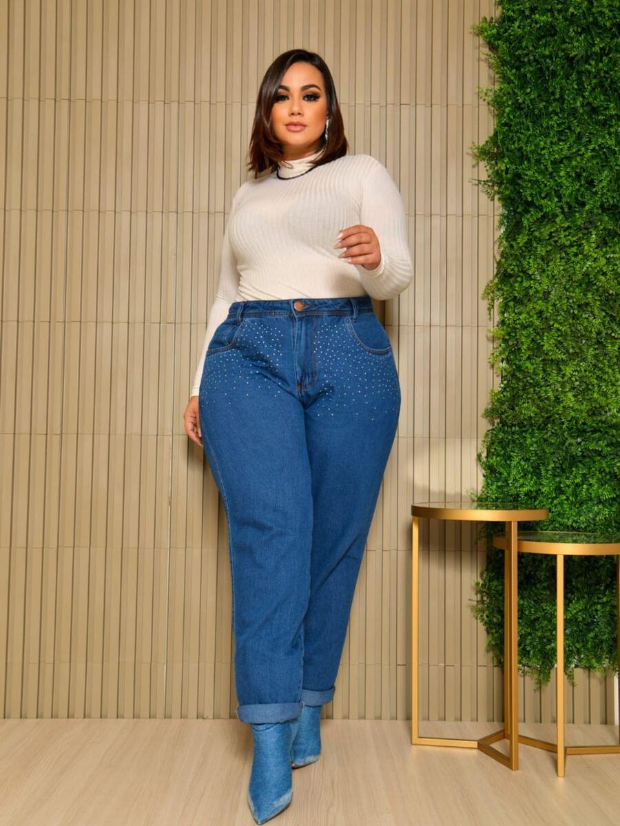 Plus Size Jeans - Azul lavado medio - Ver 1