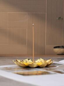 1 cái lư hương hình hoa sen, lư hương hình hoa sen vàng hiện đại cho gia đình - Vàng - Xem 2
