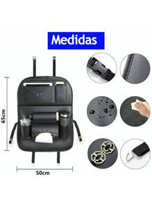 Organizador de Asiento Trasero para Auto Contra Agua Limpio Almacenamiento Vmingo Mexico - Negro - Ver 6