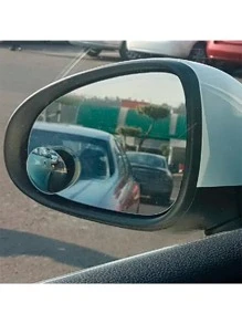 2 pzs Espejo Retrovisor Concavo Punto Ciego Angulo Ajustable con Vista 360° Universal Vmingo Mexico - Plateado - Ver 3