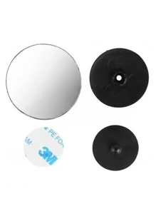 2 pzs Espejo Retrovisor Concavo Punto Ciego Angulo Ajustable con Vista 360° Universal Vmingo Mexico - Plateado - Ver 4