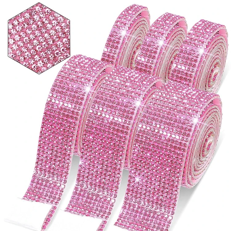 1pc glas doe-het-zelf strass, modern roze zelfklevend kledingstuk decoratie hulpstof voor doe-het-zelf - Roze - Bekijken 1