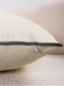 Máy Tính Tương Phản Liên Kết Đệm Mà Không Cần Chất Độn, Hiện Đại Viền Thiết Kế Đệm Trang Trí Dành Cho Giường, Ghế Sofa - trắng - Xem 3