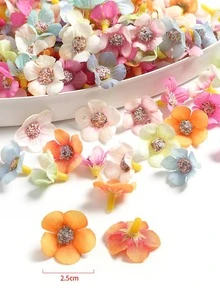 20 Mini Màu Sắc Ngẫu Nhiên Nhân Tạo Hoa Phối Màu Tự Làm Đầu Hoa Cho Tiệc, Đám Cưới - Nhiều màu - Xem 2