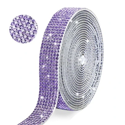 1 Kính DIY Kim Cương Giả Màu Tím Hiện Đại Tự Dính May Trang Trí Tá Dược Cho DIY