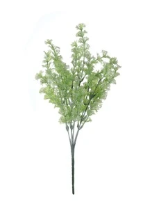1 cây nhân tạo, lá giả bằng nhựa đơn giản để trang trí trong nhà và ngoài trời - màu xanh lá - Xem 6