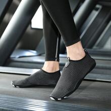 運動涉水鞋適用於女士貼布裝飾一腳蹬溯溪鞋