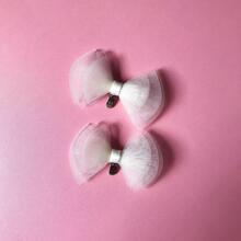 2pcs Bow Design Shoe Decorations, Fashionable Cute Decorations For Pumps - White - View 4