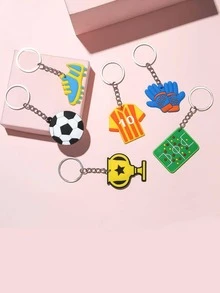 6 cái Móc khóa tiệc đồ họa bóng đá & hình ảnh thông thường - Nhiều màu - Xem 2