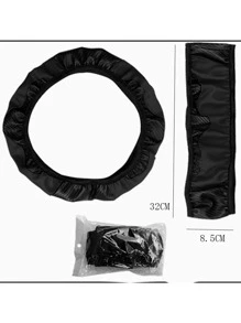 Vmingo Auto Two-Color Anti-Slip Protector Sports Steering Wheel Cover Case - Black - View 5