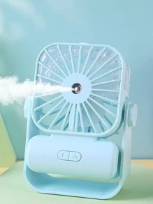 1 cái Quạt bàn ABS di động, Quạt máy tính để bàn màu xanh hiện đại cho gia đình - Màu xanh lam - Xem 1