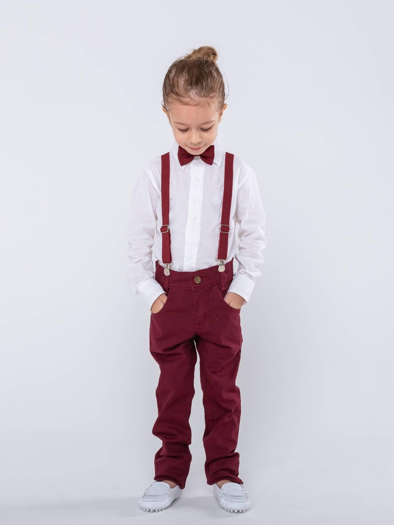 Toddler Boy Two-piece Outfits - 紅木色 - 查看 1