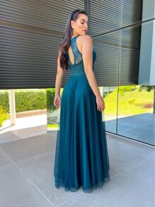 Women Dresses - 墨綠色 - 查看 2