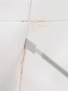 1入組PP清潔極簡白色長柄一次性縫隙清潔刷