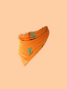 1 khăn rằn in hình sư tử cho chó mèo - trái cam - Xem 2