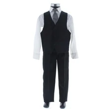 Traje de Vestir para Niño color Negro 3 Piezas 2376 Tallas 2 a 16 Años - Negro - Ver 4